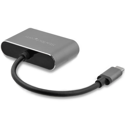 StarTech.com USB-C to VGA and HDMI Adapter - 2-in-1 - 4K 30Hz - Space Grey Hub