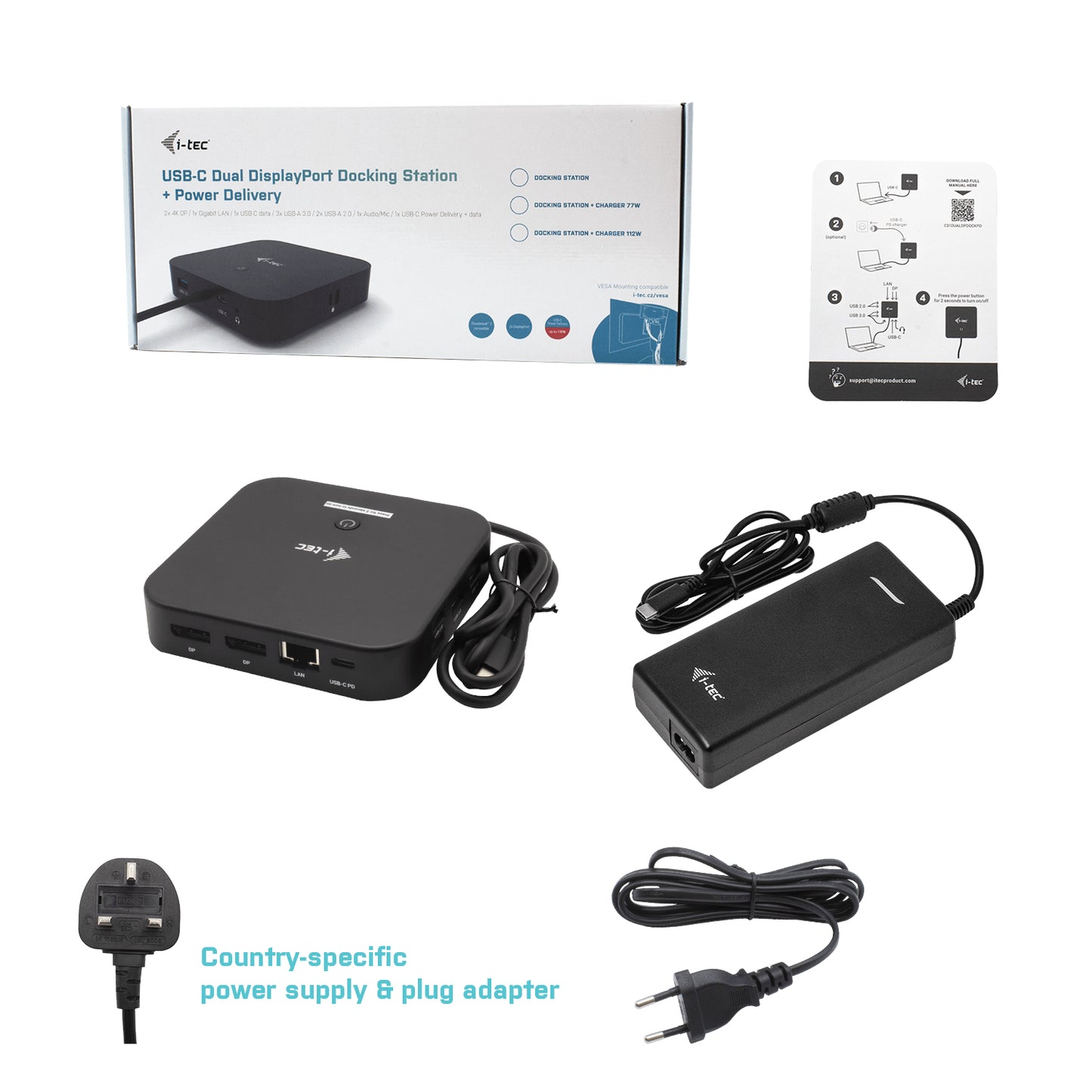i-tec Display Power Delivery USB-C Docking Station 100W (KPD100W)