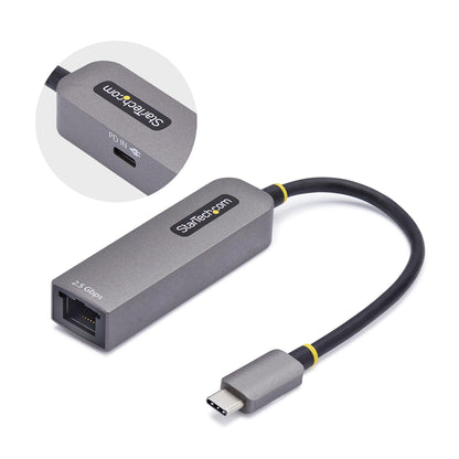 StarTech.com 2.5GbE USB-C to Ethernet Adapter, 100W PD Pass-Through, NBASE-T NIC