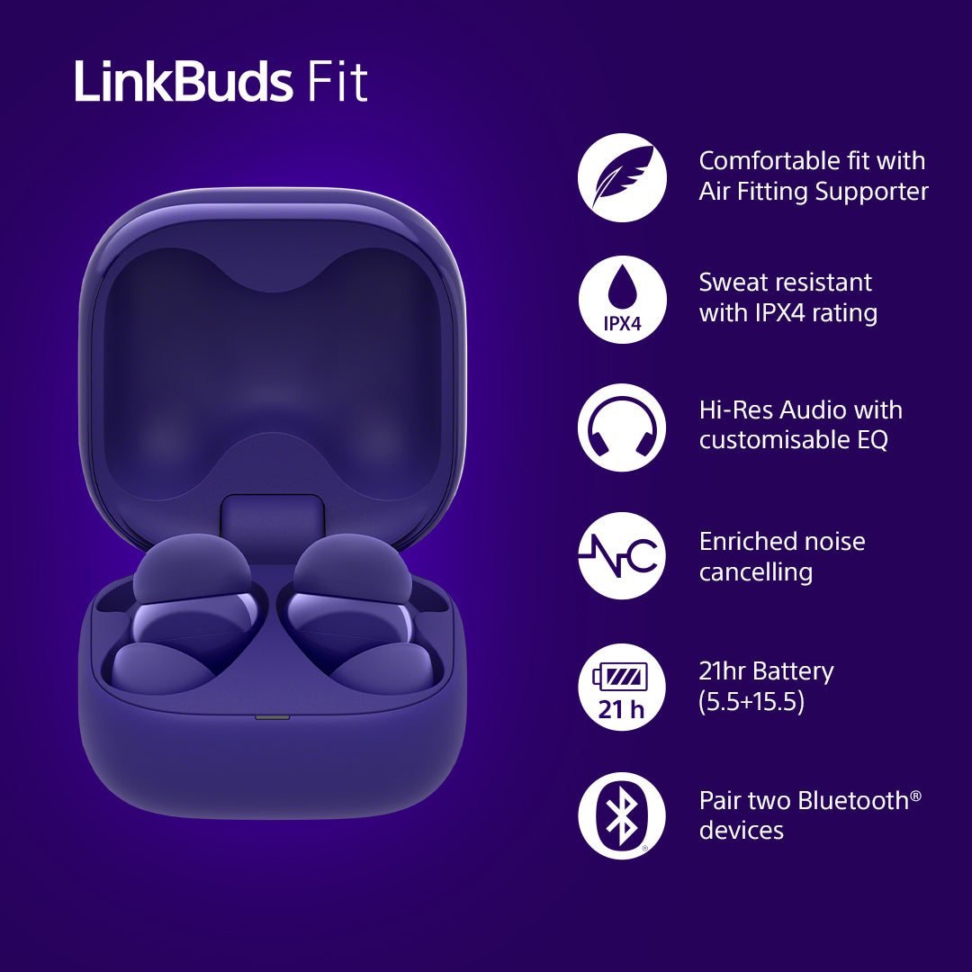 Sony LinkBuds Fit WFLS910NV headphones/headset Wireless In-ear Calls/Music Bluetooth