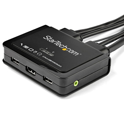 StarTech.com 2 Port HDMI KVM Switch - 4K 60Hz - Compact Dual Port UHD/Ultra HD USB
