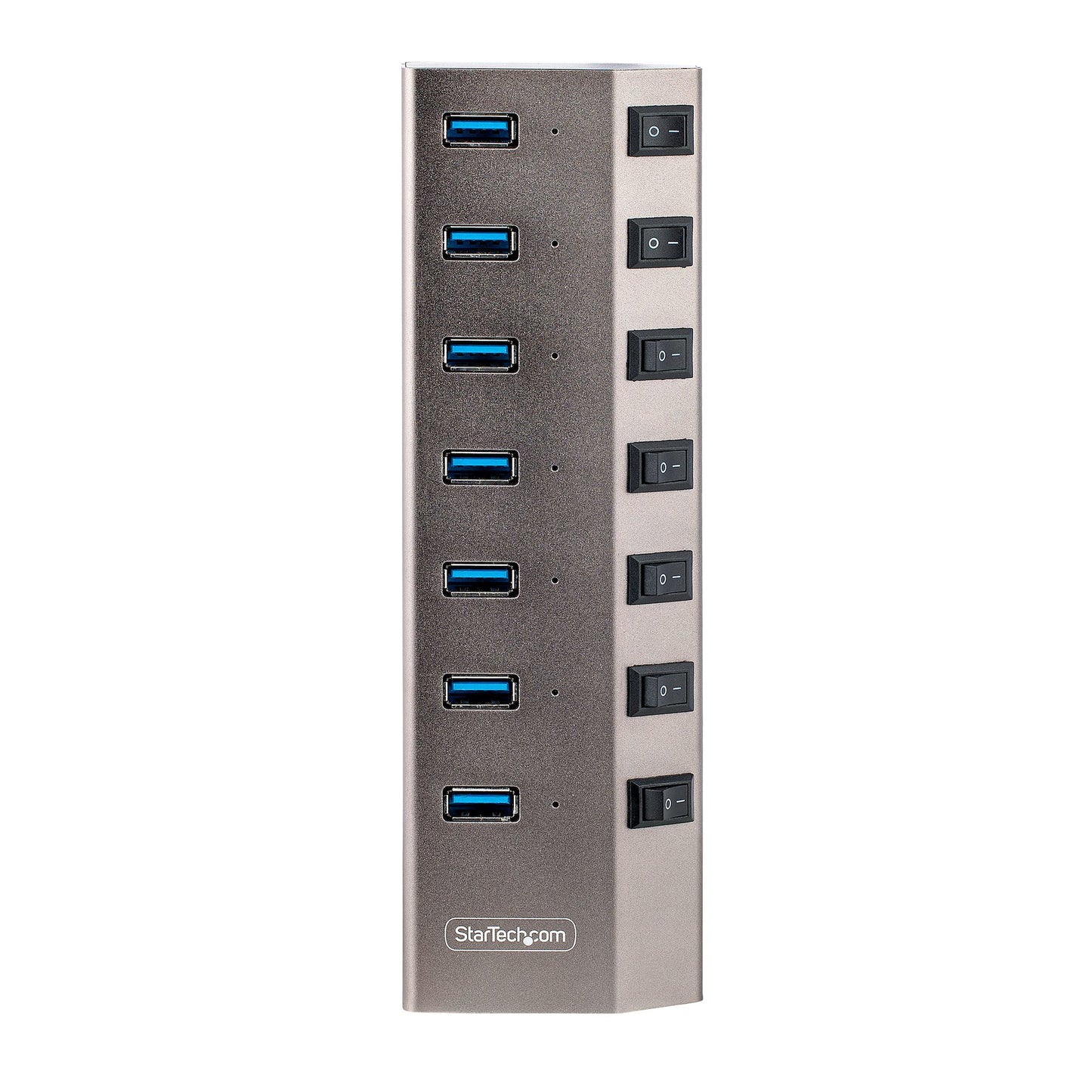 StarTech.com 7 Port Self-Powered USB C Hub with Individual On/Off Switches, USB 3.0
