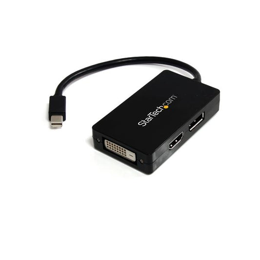 StarTech.com Travel A/V adapter: 3-in-1 Mini DisplayPort to DisplayPort DVI or HDMI Cable