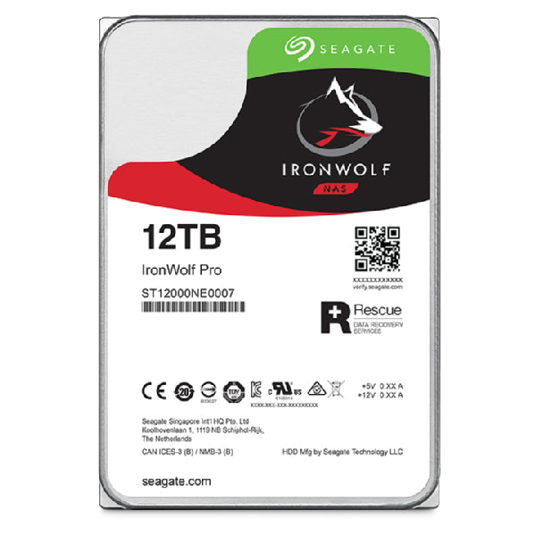 Seagate IronWolf Pro 12TB 3.5" SATA 7200 RPM NAS HDD