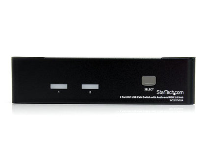 StarTech.com 2 Port DVI USB KVM Switch with Audio and USB 2.0 Hub - TAA