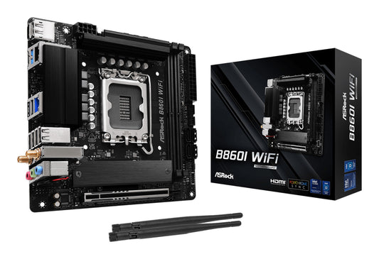 Asrock B860I WiFi Intel B860 LGA 1851 (Socket V1) mini ITX Motherboard