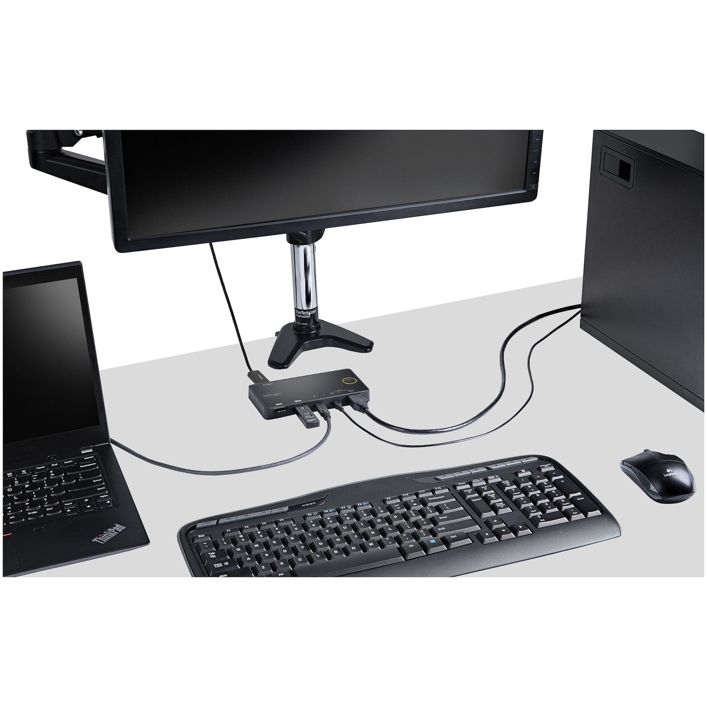 StarTech.com 2 Port Hybrid USB-A + HDMI & USB-C KVM Switch - Single 4K 60Hz HDMI 2.0