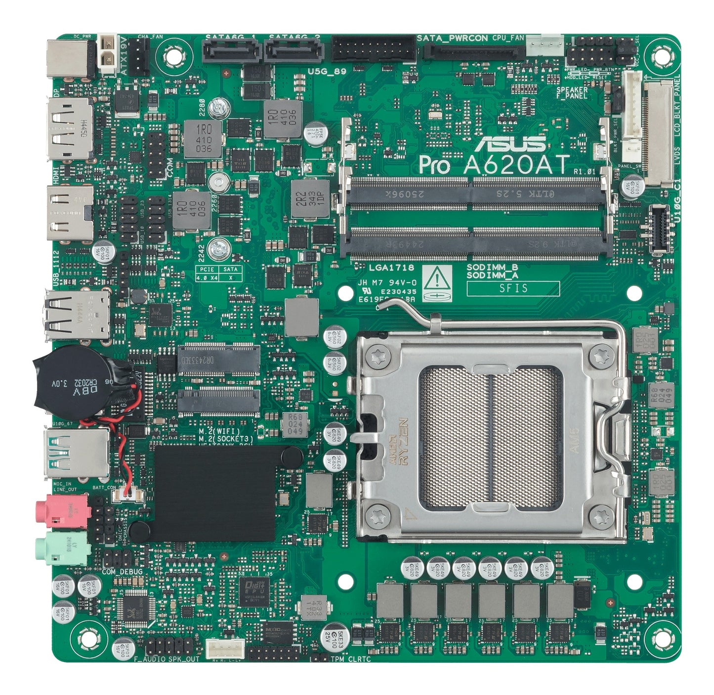 ASUS Pro A620AT-CSM AMD A620A Socket AM5 Thin Mini ITX Motherboard