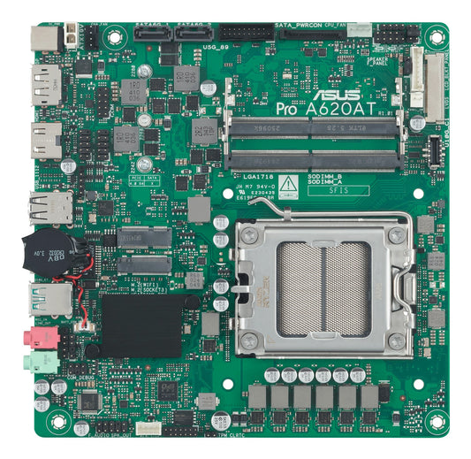 ASUS Pro A620AT-CSM AMD A620A Socket AM5 Thin Mini ITX Motherboard