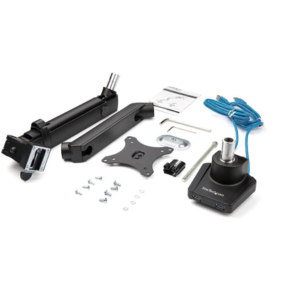 StarTech.com Desk Mount Monitor Arm with 2x USB 3.0 ports, Slim Full Motion Single