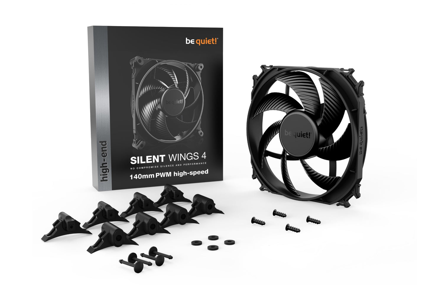 be quiet! SILENT WINGS 4 | 140mm PWM high-speed Computer case Fan 14 cm Black 1 pc(s) Cooling