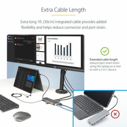 StarTech.com Triple-Monitor Multiport Adapter USB-C Docking Station