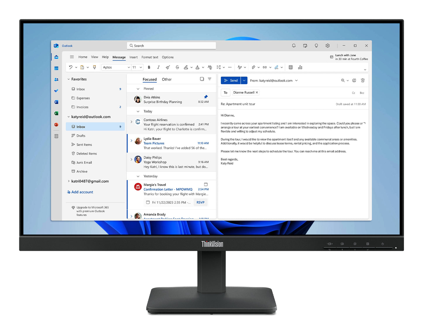 Lenovo ThinkVision S24-4e 23.8" Full HD IPS 100Hz Monitor