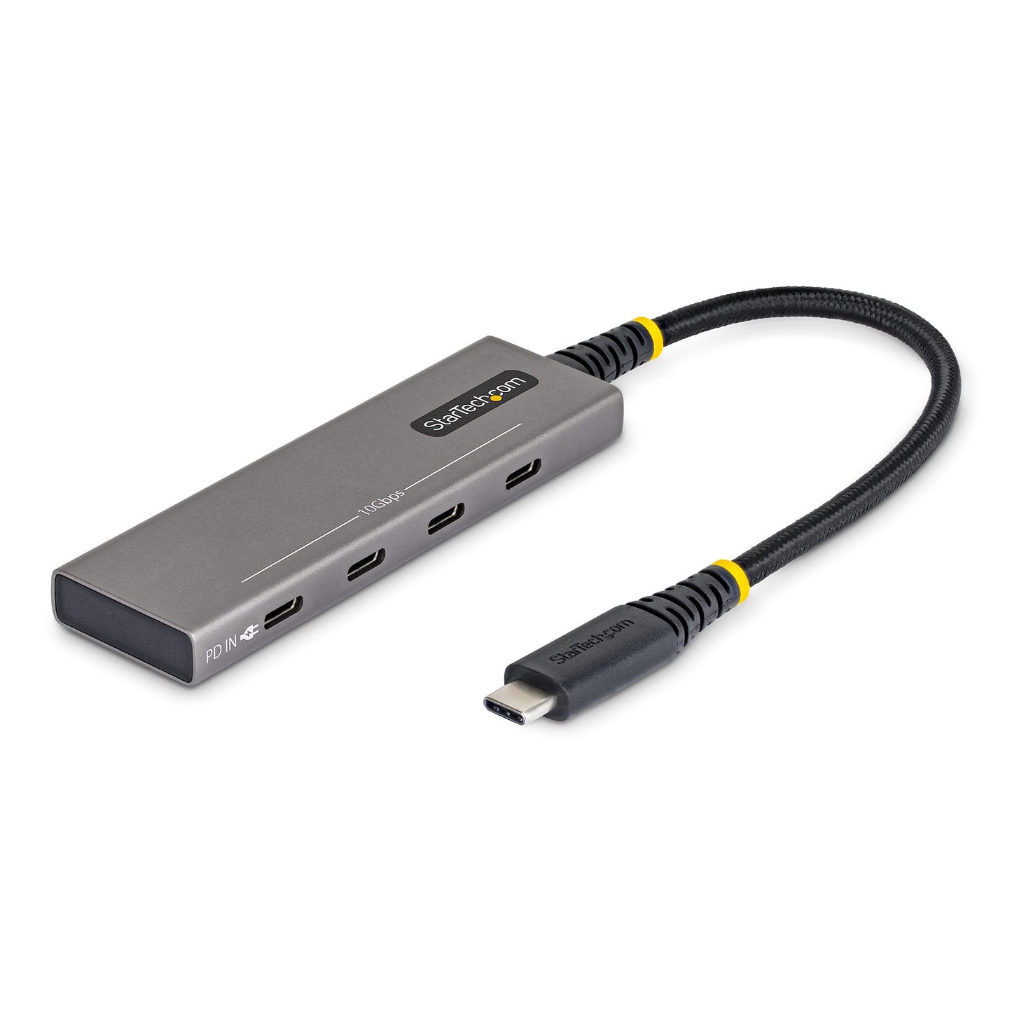 StarTech.com 4-Port USB-C Hub, 10Gbps, 100W PD Charging, 4x USB-C Ports, Overcurrent