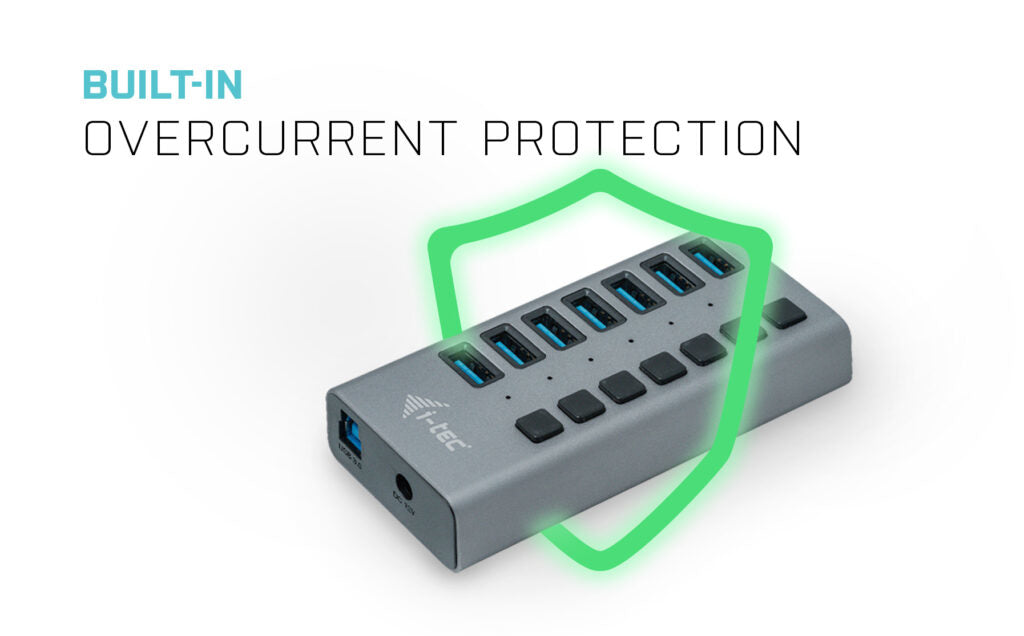 i-tec USB 3.0 Charging HUB 7port + Power Adapter 36 W Charger