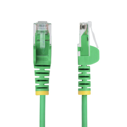 StarTech.com 15m Green Slim CAT6 Ethernet Cable, Snagless, 100W PoE, UTP, LSZH