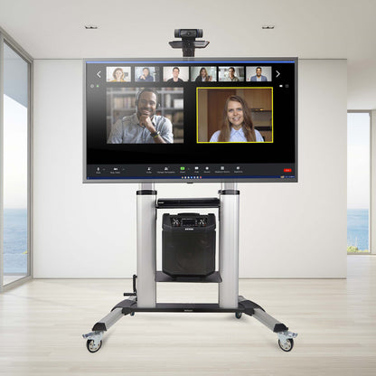 StarTech.com Rolling TV Cart/Stand On Wheels For 60-100inch Flat Screens Up To 220lb Mount