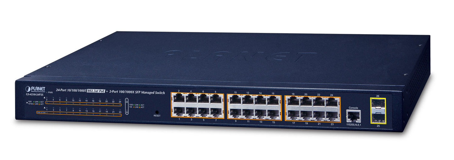 Planet GS-4210-24P2S network switch PoE