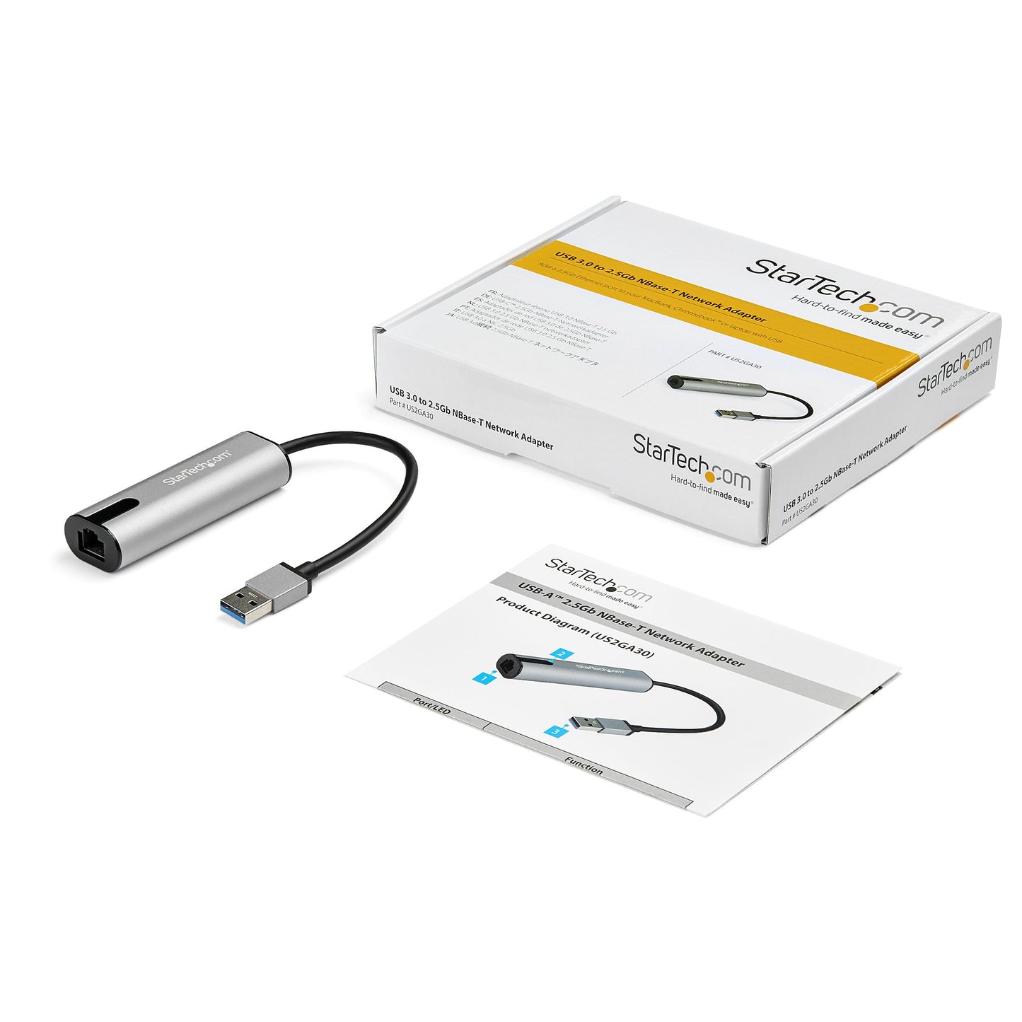StarTech.com 2.5GbE USB A to Ethernet Adapter - NBASE-T NIC - USB 3.0 Type A 2.5 GbE