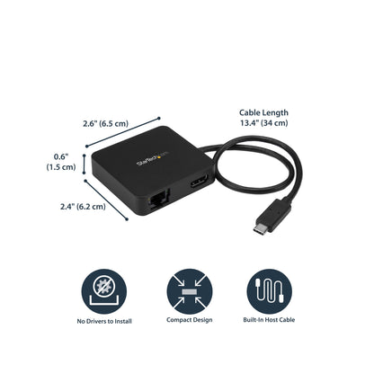StarTech.com Multiport Adapter Portable Thunderbolt 3 Docking Station
