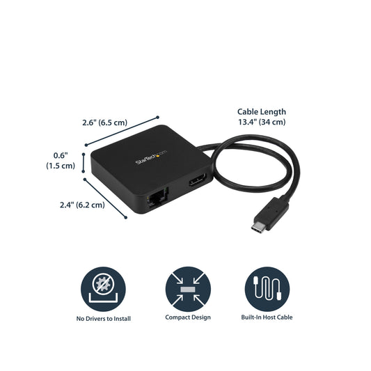 StarTech.com Multiport Adapter Portable Thunderbolt 3 Docking Station