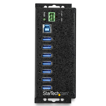 StarTech.com 7-Port USB 3.0 Hub with Power Adapter - Metal Industrial USB-A Hub with