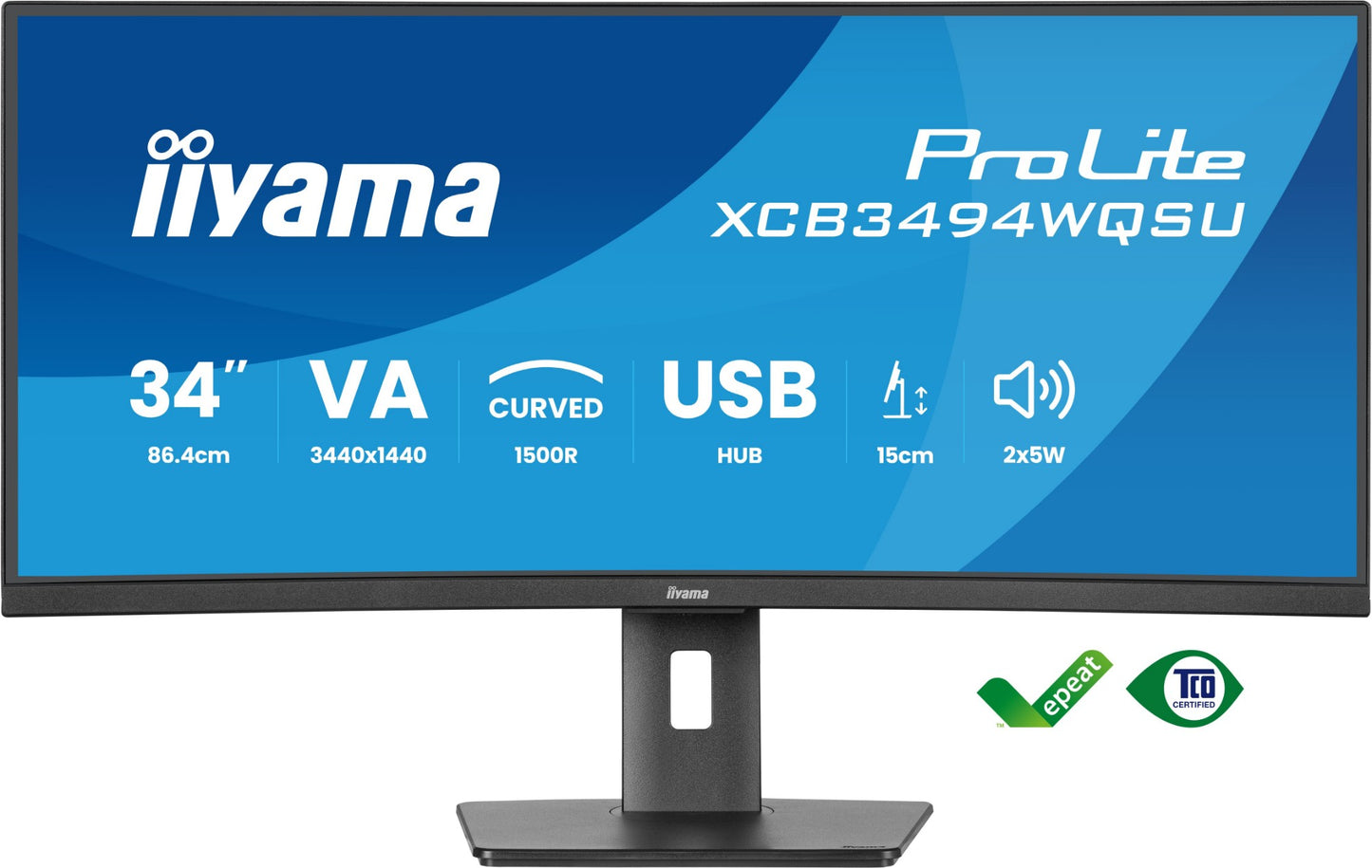 iiyama ProLite XCB3494WQSU-B1 34" UWQHD VA 120Hz Curved Monitor