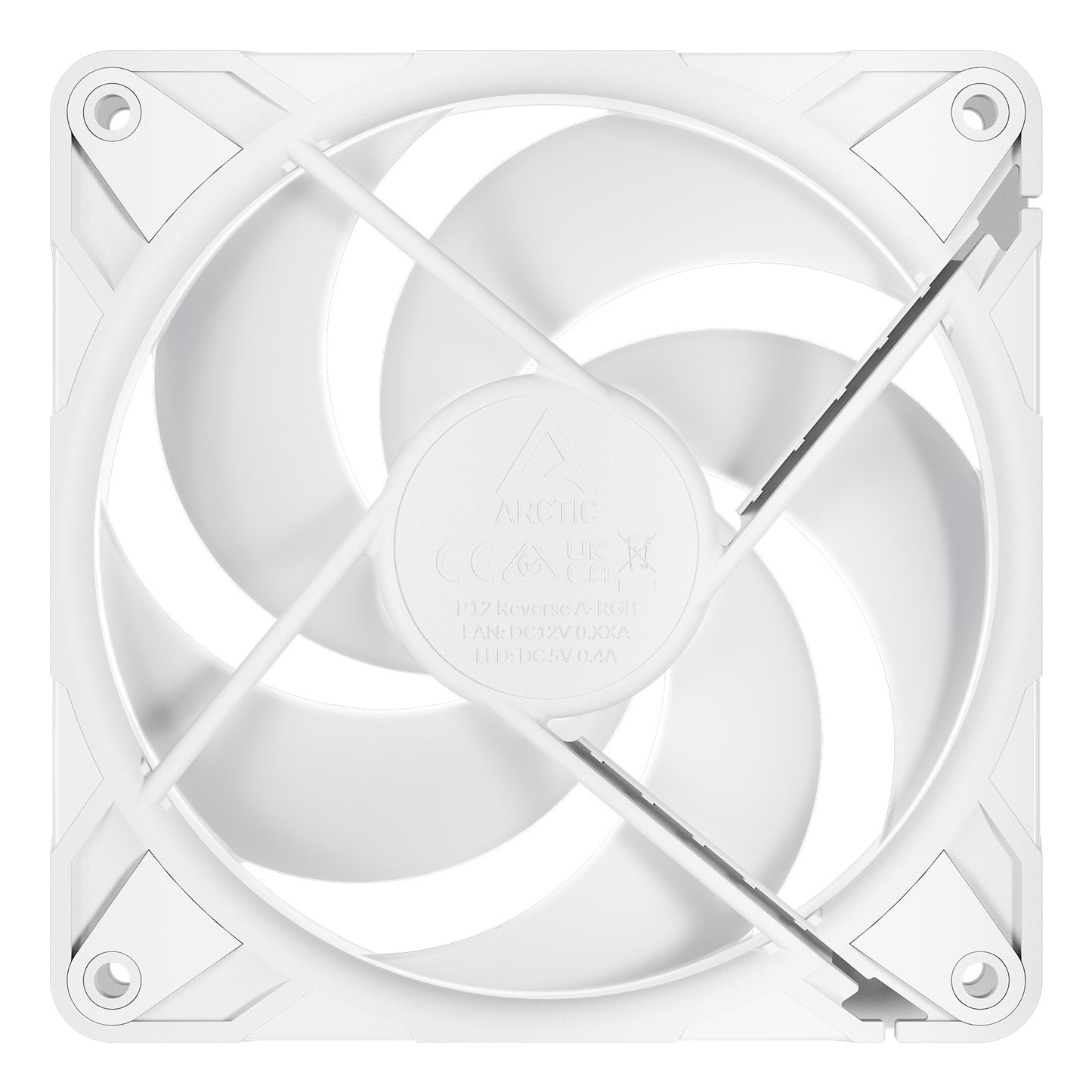 ARCTIC Freezer P12 Pro Reverse A-RGB (White) - 3 Pack - 120 mm A-RGB PWM Fan with Cooling