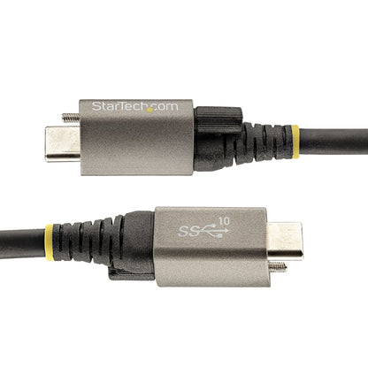 StarTech.com 3ft (1m) USB-C Cable, Top Screw Locking, USB 10Gbps, 100W (5A) Power