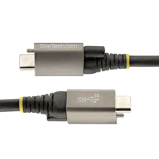 StarTech.com 3ft (1m) USB-C Cable, Top Screw Locking, USB 10Gbps, 100W (5A) Power