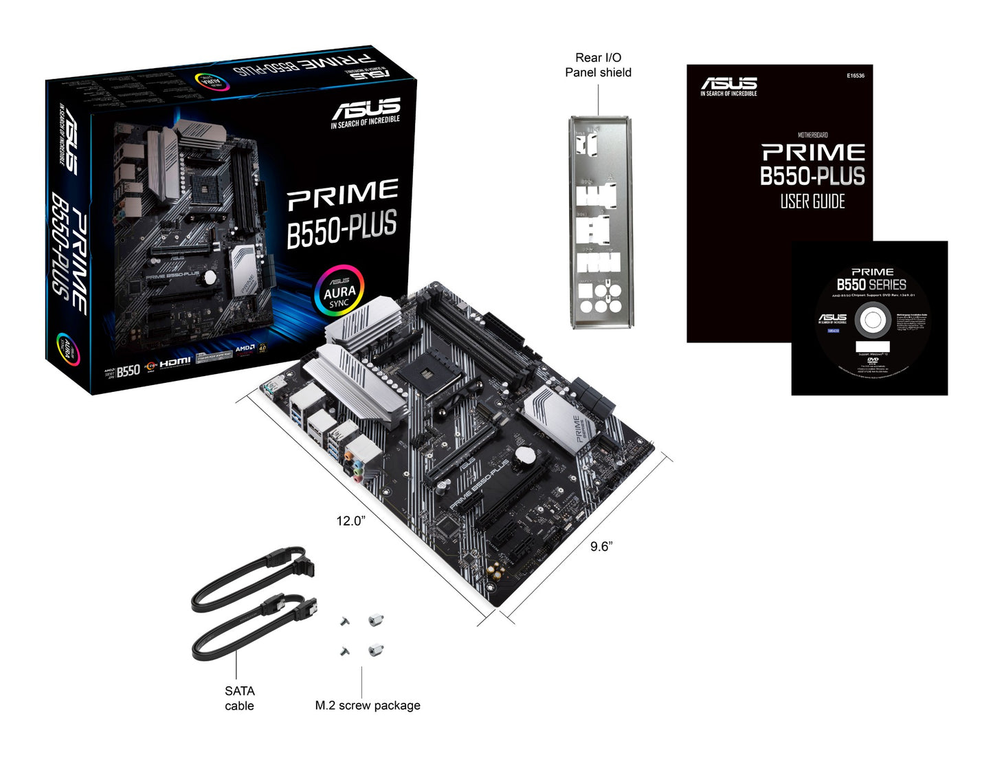 ASUS PRIME B550-PLUS AMD B550 Socket AM4 ATX Motherboard