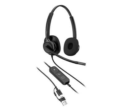 HP Poly Mission 425 Stereo USB Wired Headset Classic