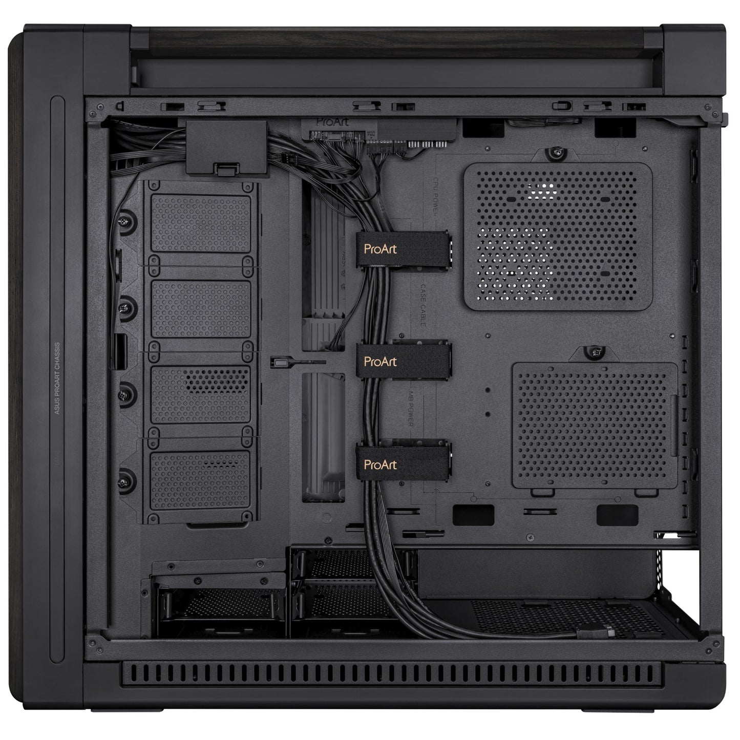 ASUS ProArt PA602 Wood Edition Midi Tower Black PC Case