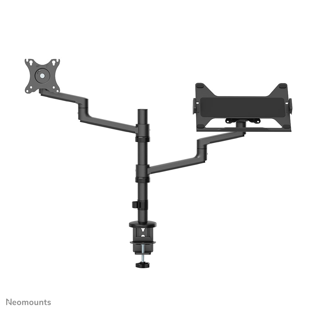 Neomounts DS20-425BL2 Monitor arm with laptop holder 17-27" - space saving