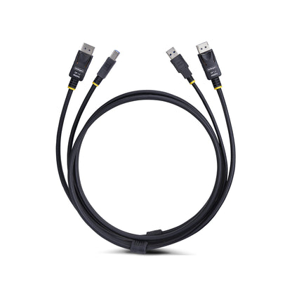 StarTech.com 6ft (1.8m) DisplayPort and USB 5Gbps KVM Cable, 4K 60Hz, Universally