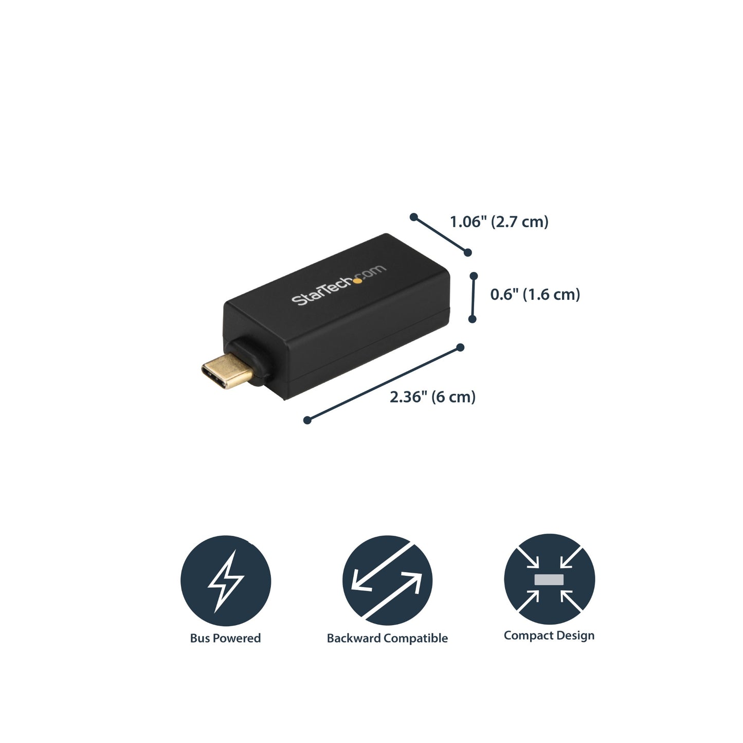 StarTech.com USB C to Gigabit Ethernet Adapter - 1Gbps NIC USB 3.0/USB 3.1 Type C
