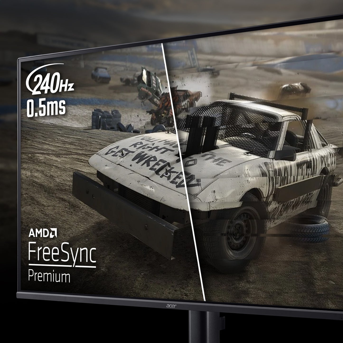 Acer KG0 Nitro KG240Y W3 Widescreen Gaming 24" Full HD IPS 240Hz Monitor