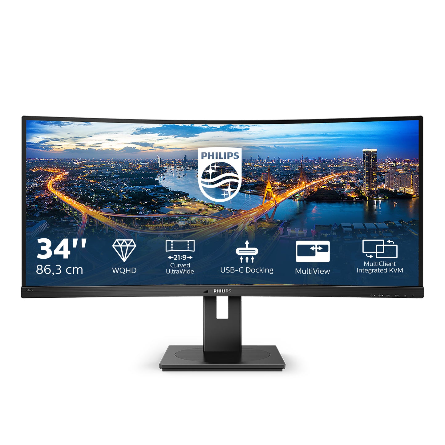 Philips B Line 346B1C/00 34" UWQHD VA 100Hz Curved Monitor