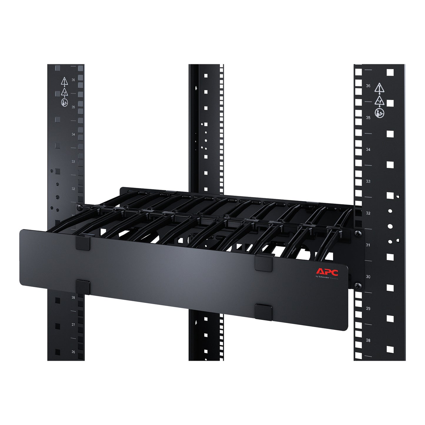 APC NetShelter Cable Management, Horizontal Cable Manager, 1U, Single Side with Rack (AR8602A)