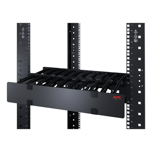 APC NetShelter Cable Management, Horizontal Cable Manager, 2U, Single Side with Rack (AR8606)