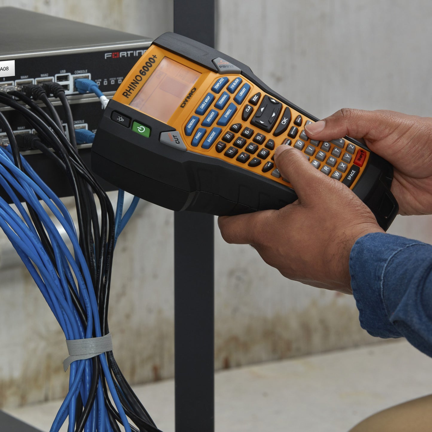 DYMO Rhino 6000+ Industrial Label Maker | Computer Connected Label Maker with Hard Label Printer