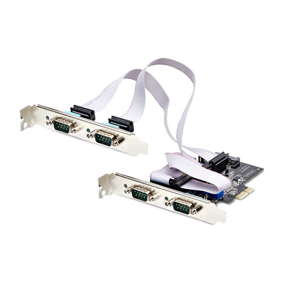 StarTech.com 4-Port Serial PCIe Card, Quad-Port PCI Express to RS232/RS422/RS485 Hub