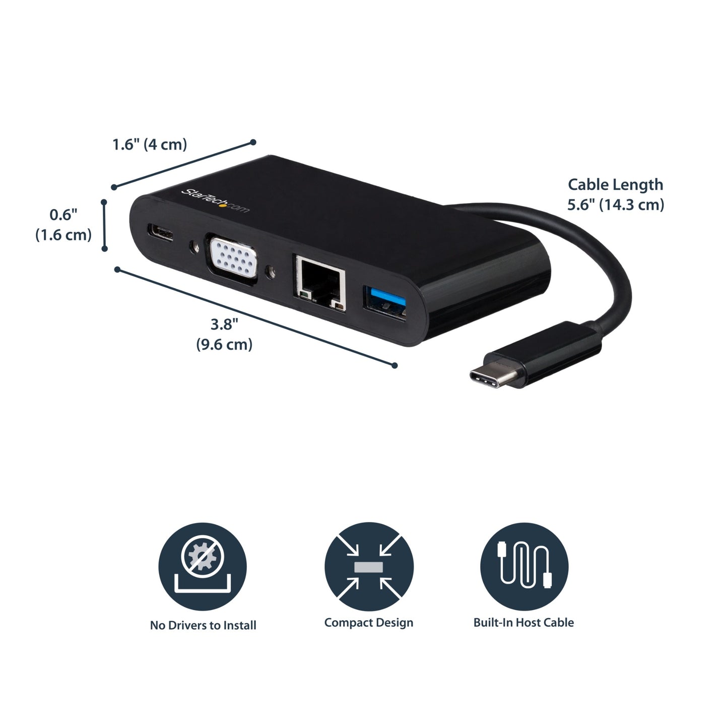 StarTech.com Multiport Adapter Mini USB-C Docking Station 60W