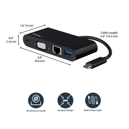StarTech.com Multiport Adapter Mini USB-C Docking Station 60W