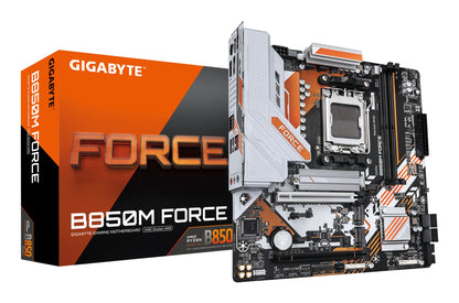 Gigabyte B850M FORCE Motherboard - AMD Ryzen 9000 Series CPUs, 8+2+2 Phases Digital