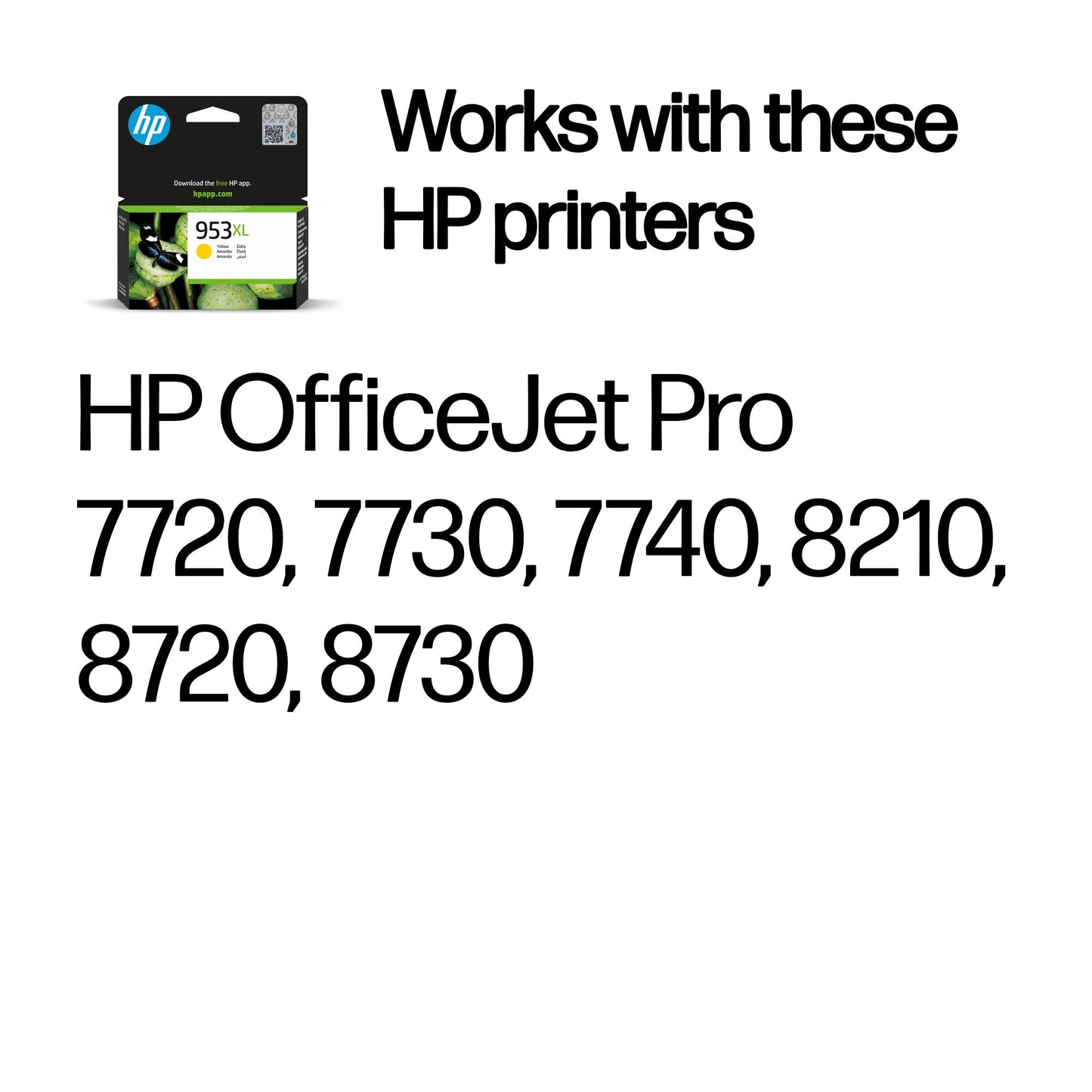 HP F6U18AE/953XL Yellow Ink Cartridge (1.45K pages)