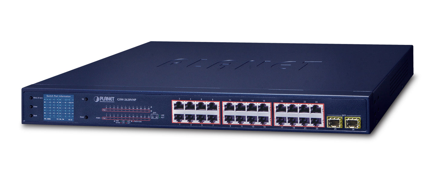 Planet GSW-2620VHP network switch PoE