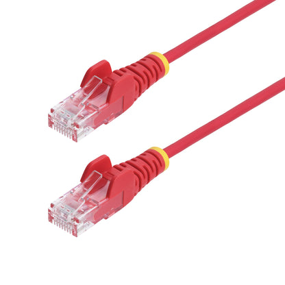 StarTech.com 15m Red Slim CAT6 Ethernet Cable, Snagless, 100W PoE, UTP, LSZH, 28AWG