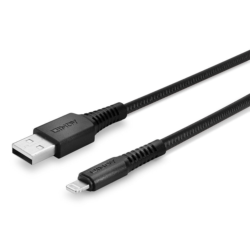 Lindy 3m Reinforced USB Type A to Lightning Charge and Sync Cable