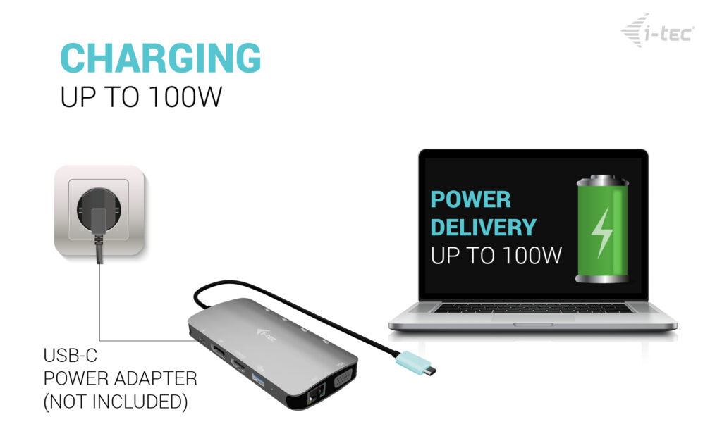 i-tec Metal Nano 3x USB-C Docking Station 100W